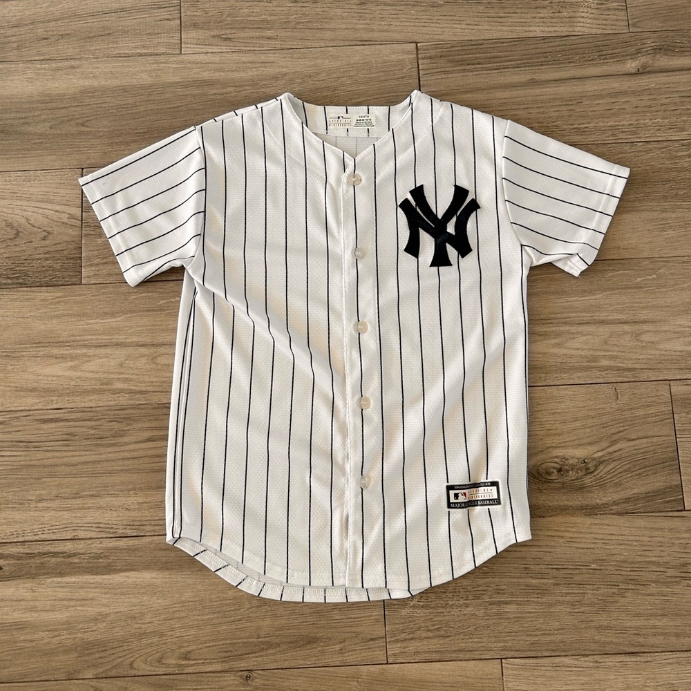 White Pinstripe Yankees Baseball Jersey